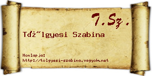 Tölgyesi Szabina névjegykártya